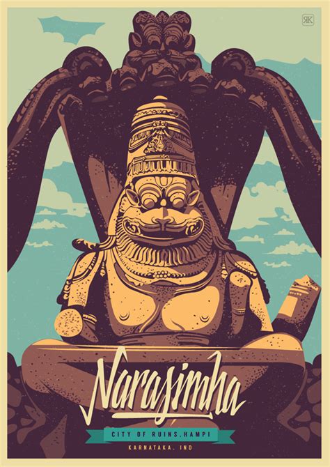 Discover India Series Hampi On Behance Indian Illustration