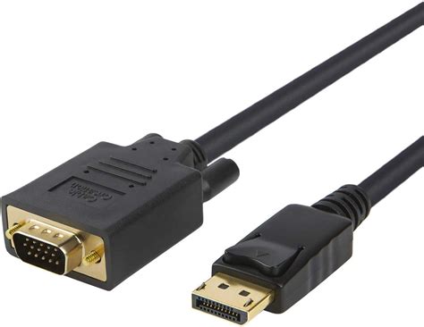 Dp To Vga Cable Cablecreation 6ft Displayport To Vga Cable Gold Plated