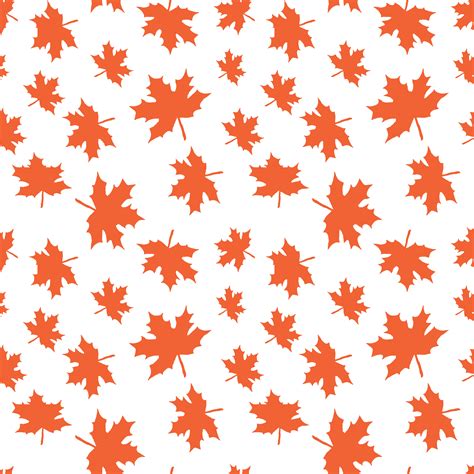 Seamless Vector Pattern With Autumn Leaves Reaping Autumn Leaves