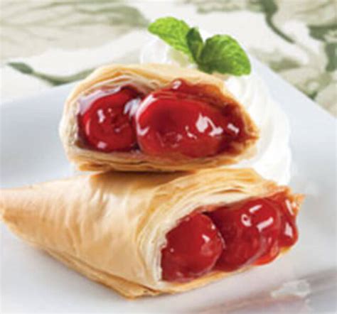 December 5 take the translucent dough into your hands and stretch apart very carefully to get an even thinner dough. Cherry Phyllo Turnover - Athens Foods
