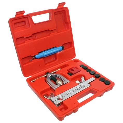 Sae Metric Double Flaring Brake Line Tool Kit With Mini Pipe Cutter