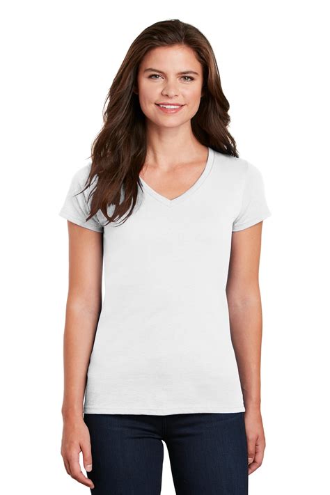 Gildan ® Ladies Heavy Cotton ™ 100 Cotton V Neck T Shirt 5v00l