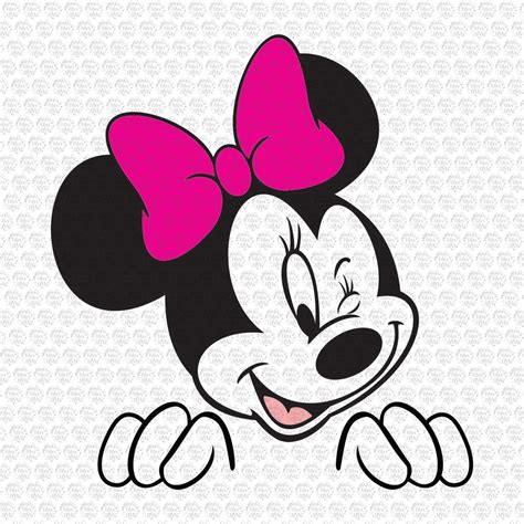 Winking Minnie Mouse Svg, Minnie Face Svg, Download Files, Svg Files