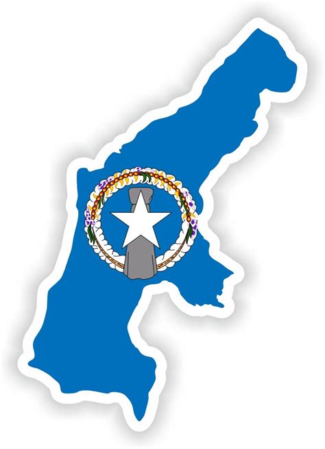 Saipan Map Flag Silhouette Sticker For Laptop Book Fridge Gu Inspire