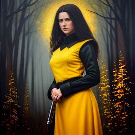 Huntress In Yellow Customizable Midjourney Prompt For Artistic Expre Socialdraft