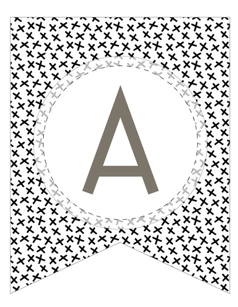 Free Printable Black And White Banner Letters Paper Trail Design Free