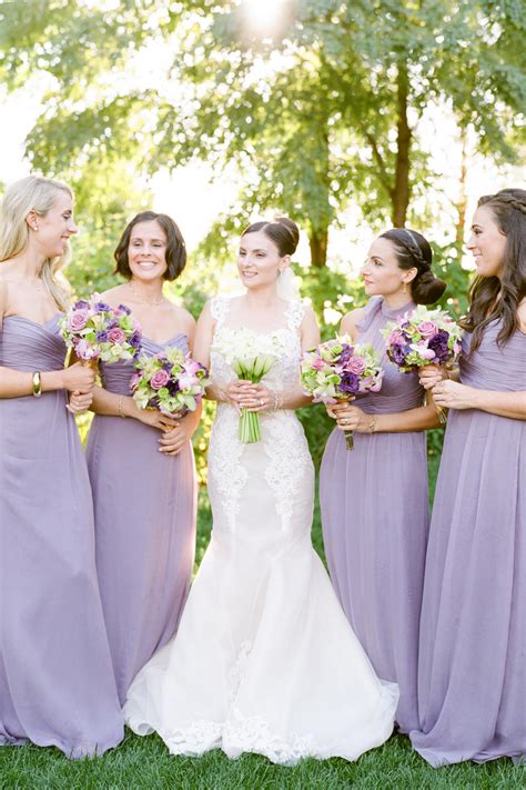 Bridesmaids In Pastel Purple Elizabeth Anne Designs The