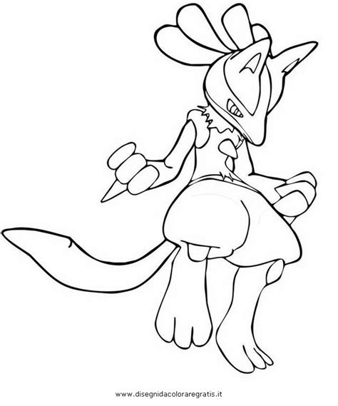 Disegno Pokemonlucario3 Personaggio Cartone Animato Da Colorare