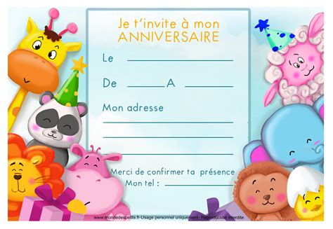 Carte Invitation A Imprimer 😛