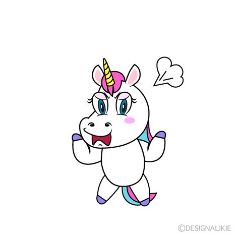 Angry Unicorn Cartoon Free Png Image｜illustoon