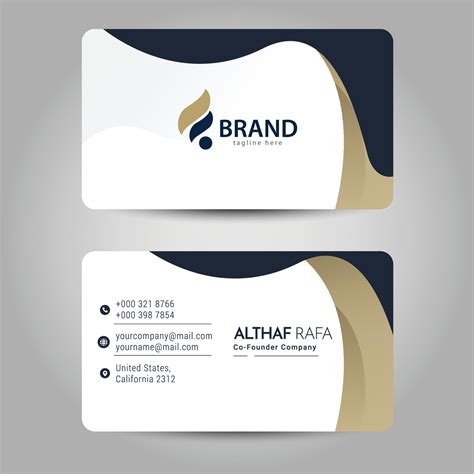 Business Card Front And Back Design Template 3041718 Vector Art At