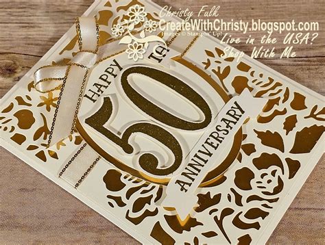50th Wedding Anniversary Card Create With Christy