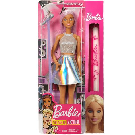 Παιχνιδολαμπάδα Mattel Barbie Pop Star Κούκλα με Μικρόφωνο για 3 Ετών