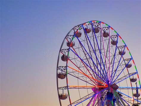 Childhood Ferris Wheel Stock Photo Image Of Rainbow 125778272