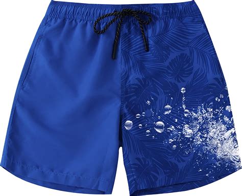 Tide Trend Mens Pattern Changing Magic Swimming Shorts Water Sensitive
