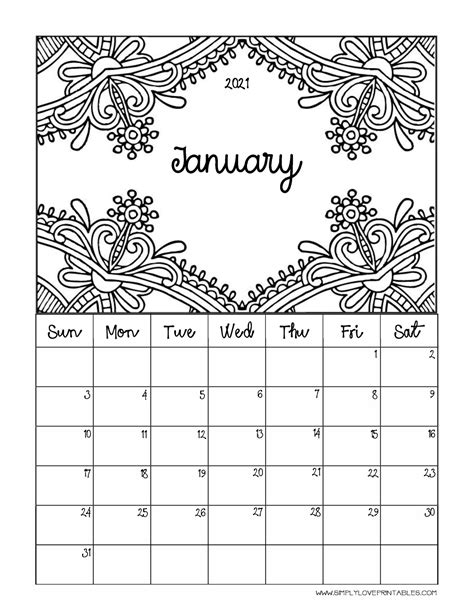 Coloring Pages 2021 Calendar Ten Free Printable Calendar 2021 2022