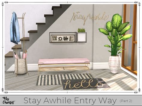 Stay Awhile Entry Way Part 2 By Chicklet From Tsr • Sims 4 Downloads