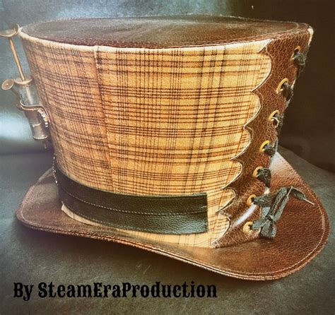 Steampunk Antique Syringes Top Hat With Copper Gears In Size Etsy