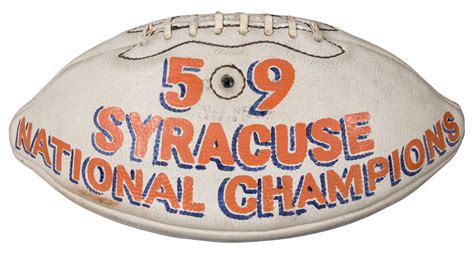 Lot Detail 1959 National Champions Syracuse Orangemen Signed Painted