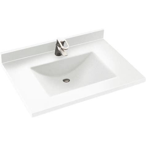 High end hotel corian bathroom vanity top. Swan Contour 31 in. W x 22 in. D Solid Surface Vanity Top ...