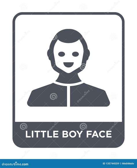 Little Boy Face Icon In Trendy Design Style Little Boy Face Icon