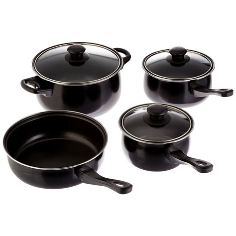 Gibson Home Chef Du Jour 7 Piece Carbon Steel Nonstick Cookware Set In