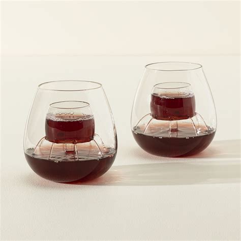 Stemless Aerating Wine Glasses Set Of 2 Wine Tumblers Uncommongoods