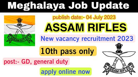 Assam Rifles Gd Recruitment Assam Rifle Meghalaya Job Update