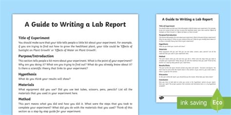 Science Investigation Write Up Example Teacher Made