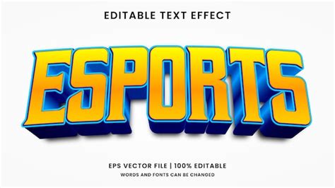 Premium Vector Esports Text Effect Gaming Style
