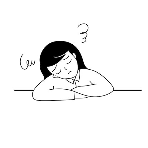 Premium Vector Young Frustrated Exhausted Woman Cartoon Put Her Arm