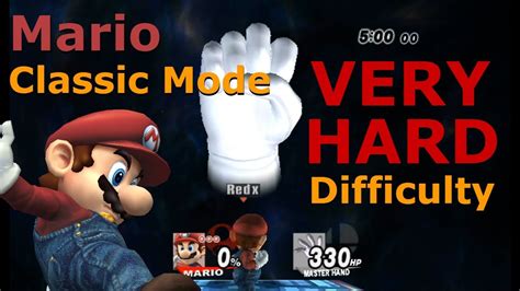 Super Smash Bros Brawl Classic Mode Very Hard Difficulty Mario
