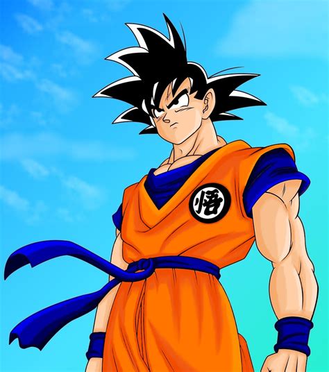 Colored Goku By Mihoshi5 On Deviantart