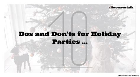 10 Dos And Donts For Holiday Parties