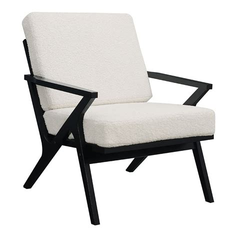 Black Wood Frame Accent Chair White By Accentrics Home Furniturepick