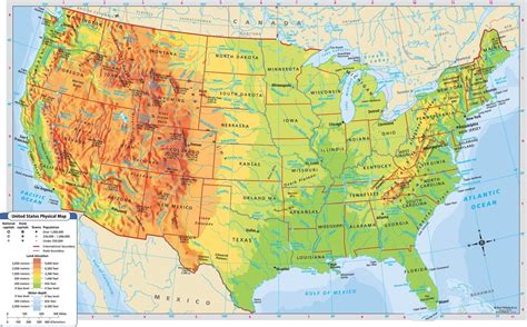 Topographic Map Of The United States Map Of The United States