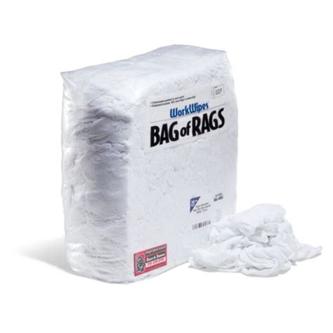 25 Lb Bag Of White Rags Reclaimed Cotton T Shirt Contractor Rags In
