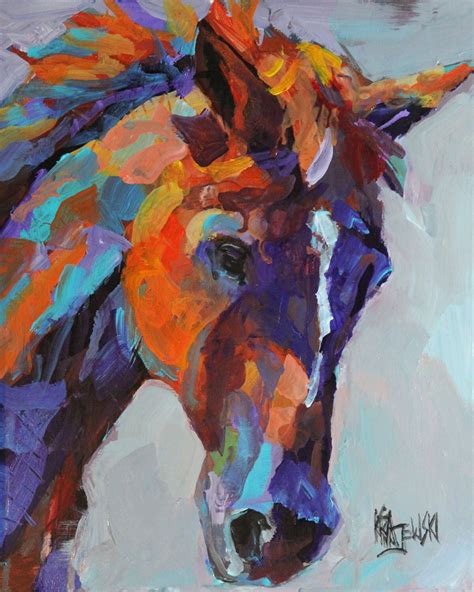 Colorful Horse Print Of Original Acrylic Painting 11x14 Etsy