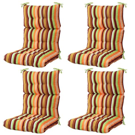 Romhouse Set Of 4 Solid High Rebound Foam Chair Cushion For Outdoor