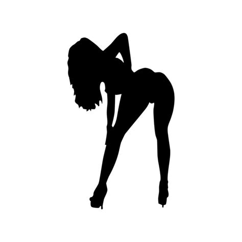 Free Shipping Sexy Silhouette Pin Up Girl Sticker Car Rear Windshield