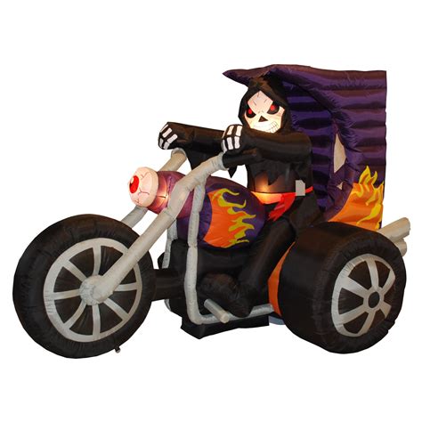 Shop for halloween inflatables in outdoor halloween decor. BZB Goods Halloween Inflatable Skeleton on Motorcycle ...