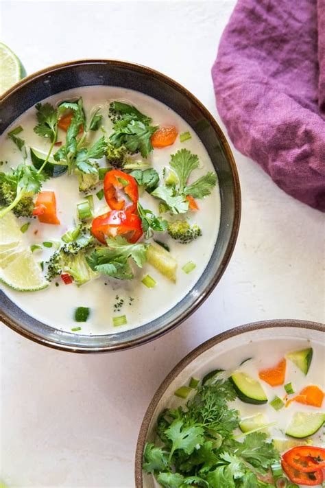 Thai Coconut Soup With Vegetables The Roasted Root