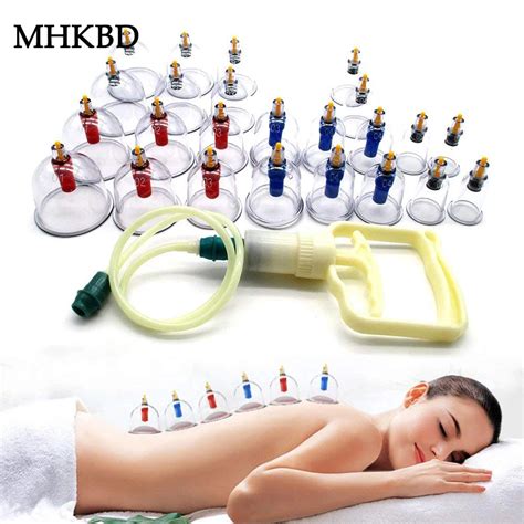 Mhkbd 1224pcsset Cupping Device Suction Cups Vacuum Body Treatment Magnetic Medical Equipment