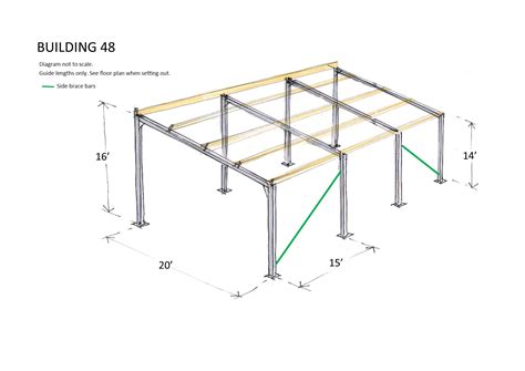 Steel Framed Building Mono Slope 45ft Long X 20ft Wide X 16ft Front X