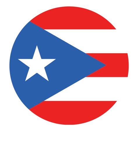 round puerto rico flag