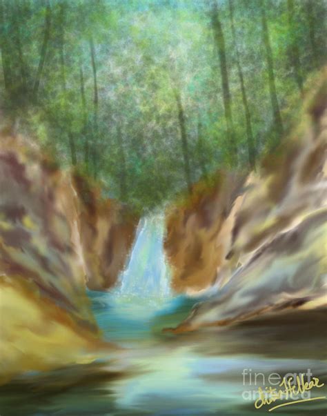 Waterfall Digital Art By Chitra Helkar Fine Art America