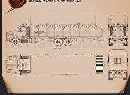 The casting has a tow hitch in the back, designed to hook up with a trailer for transport. Kenworth blueprint Download - Hum3D
