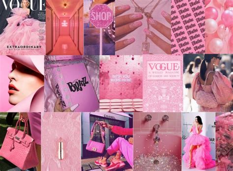 Boujee Pink Aesthetic Wall Collage Kit Digital Download Etsy