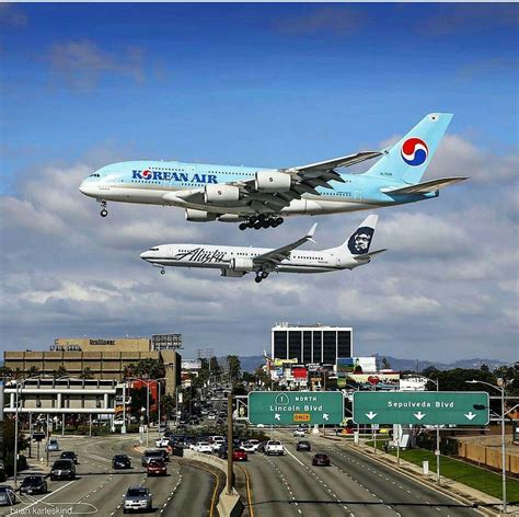 Parallel Landing At Lax Aircraft Aviation Commercial Aircraft