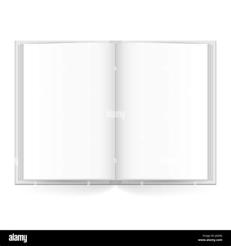 Open Book With White Pages Illustration On White Stock Photo Alamy